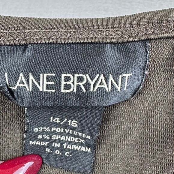 Lane Bryant Womens Brown Adj. Straps Camisole Tank Top 14/16 Polyester Spandex - Picture 2 of 11